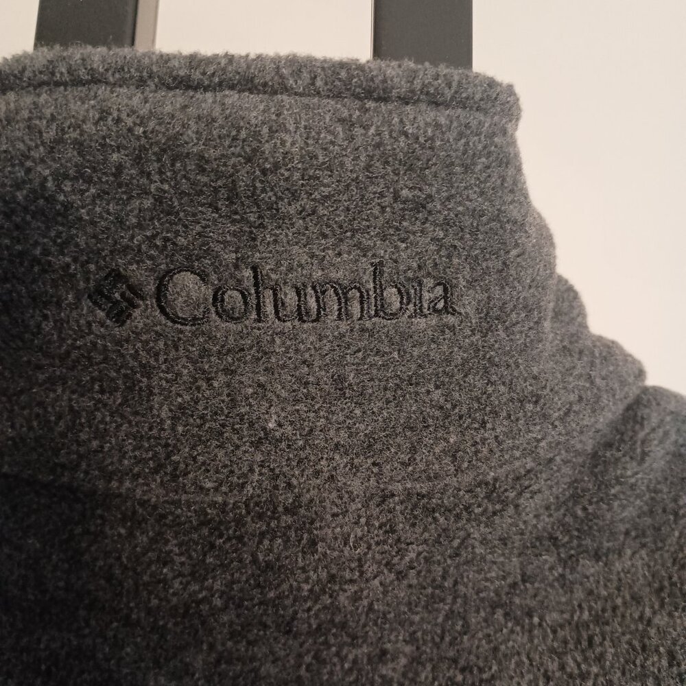 Columbia Dark Gray Fleece Vest Women’s Zip Pockets Size S Small - Picture 4 of 15
